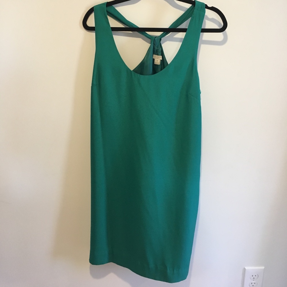 J.Crew Emerald Green Silk Dress