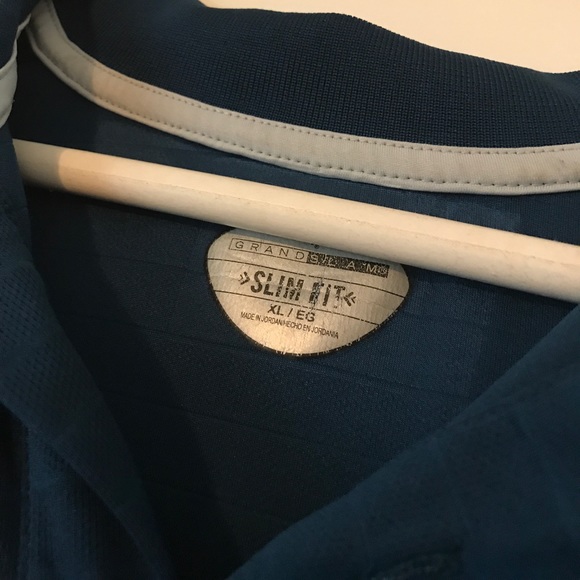 Blue Golf Polo -- with stripe lines - Picture 2 of 3