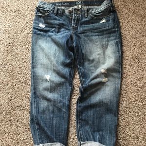 LOFT button fly boyfriend jeans