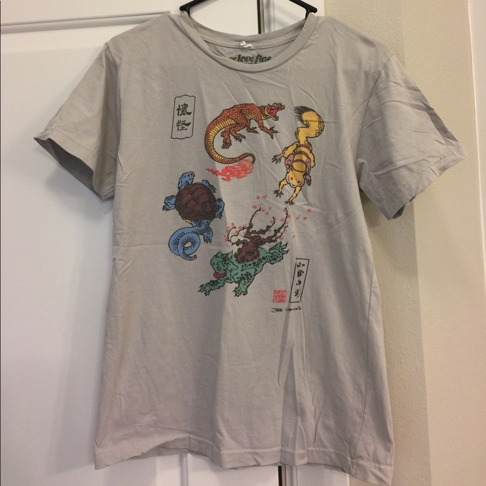 We Love Fine Ukiyo-e Heroes Pokémon Print T-Shirt