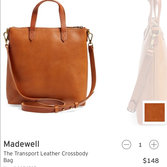 Madewell Handbags - Madewell "The Transport" leather cross body bag