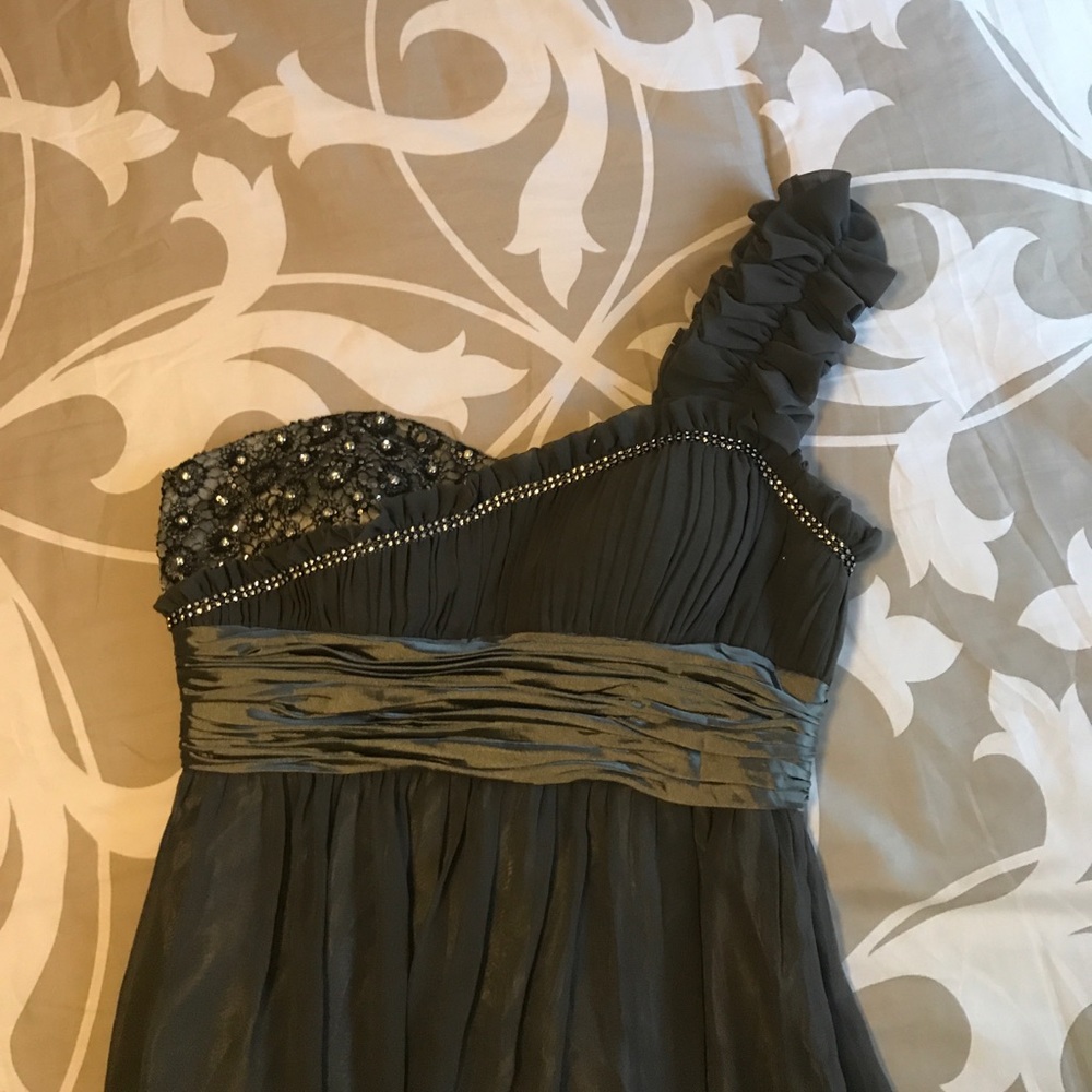 Grey Formal Long Dress Size 12-14