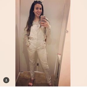 Interior Floral Print Overalls