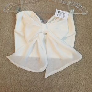 NWT Charlotte Russe Bow front crop top