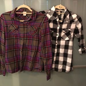 Bundle! 2 flannel button downs