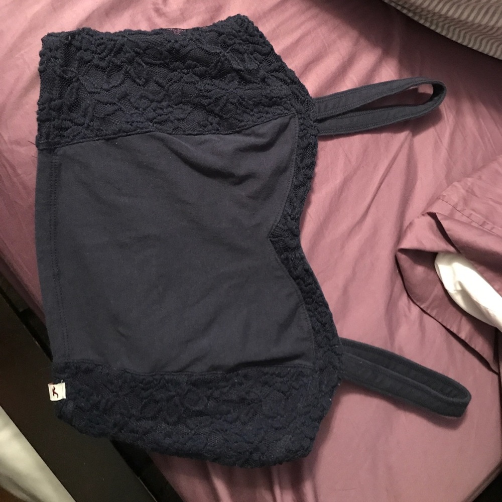 Blue hollister crop top