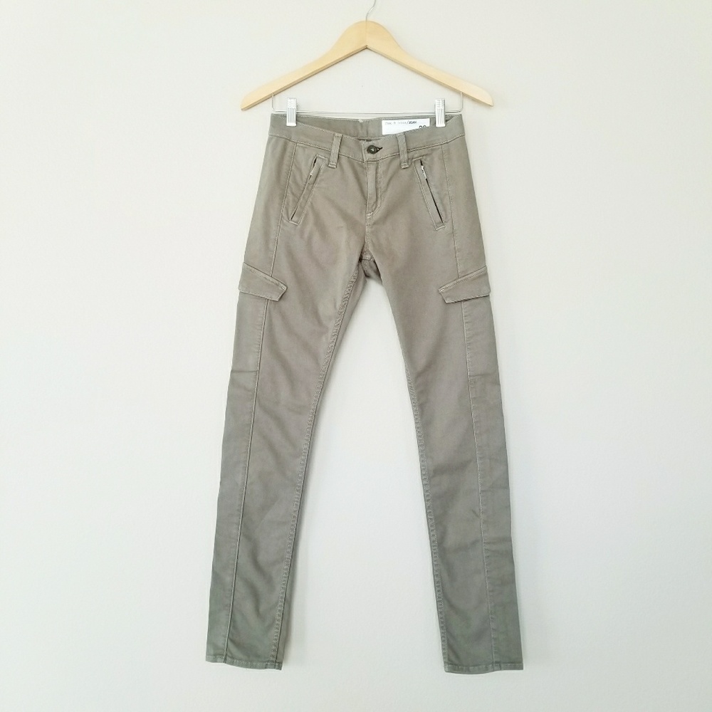 Rag & Bone Skinny Cargo Military Khaki Pants 26