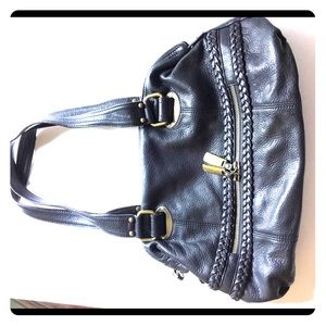 B.Makowsky Glove Leather Satchel - Braided Accents