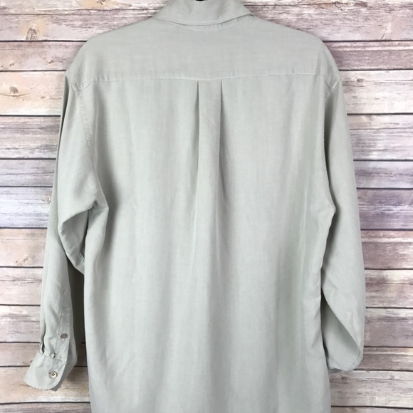 TED BAKER LONDON Sz 2 or S Khaki Button Down Shirt - Picture 2 of 8