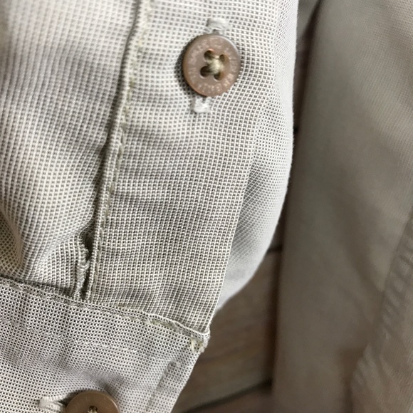 TED BAKER LONDON Sz 2 or S Khaki Button Down Shirt - Picture 8 of 8