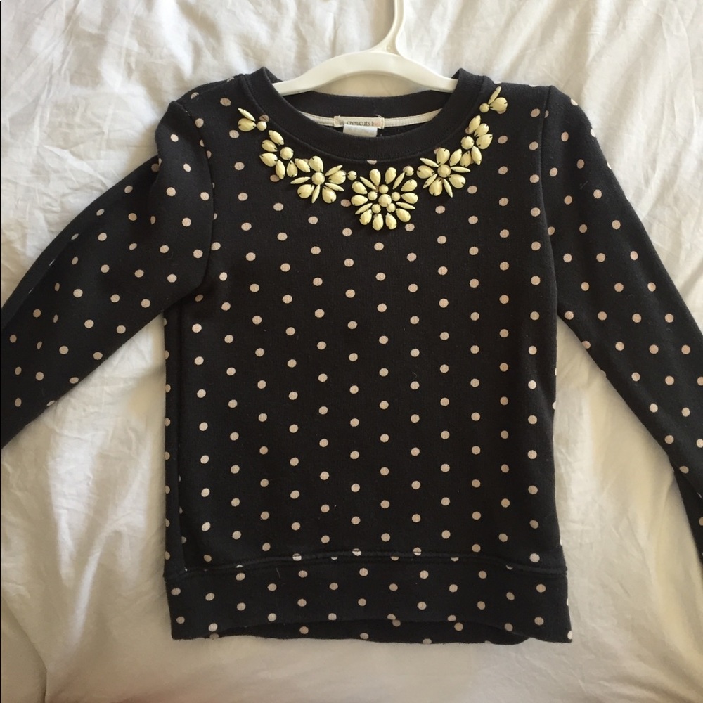Jcrew girls crew cuts jeweled sweatshirt size 4/5