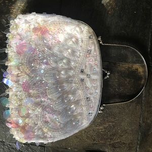 Pretty pearled wristlet