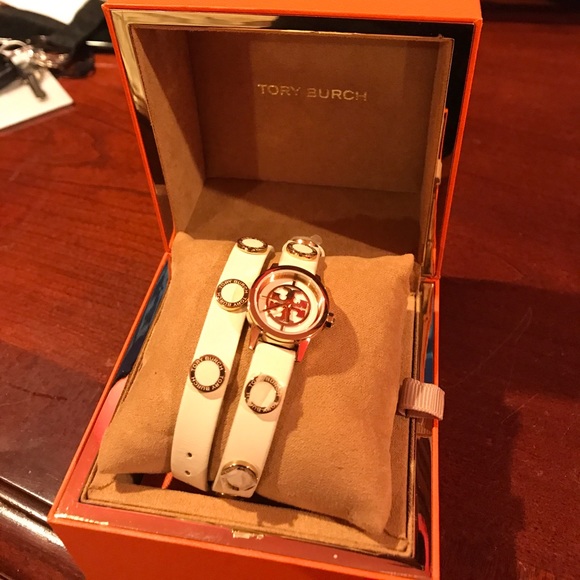 Tory Burch cream wrap around watch. main image 6