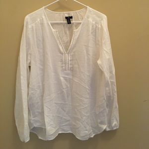 Gap cotton Long sleeve v Neck shirt