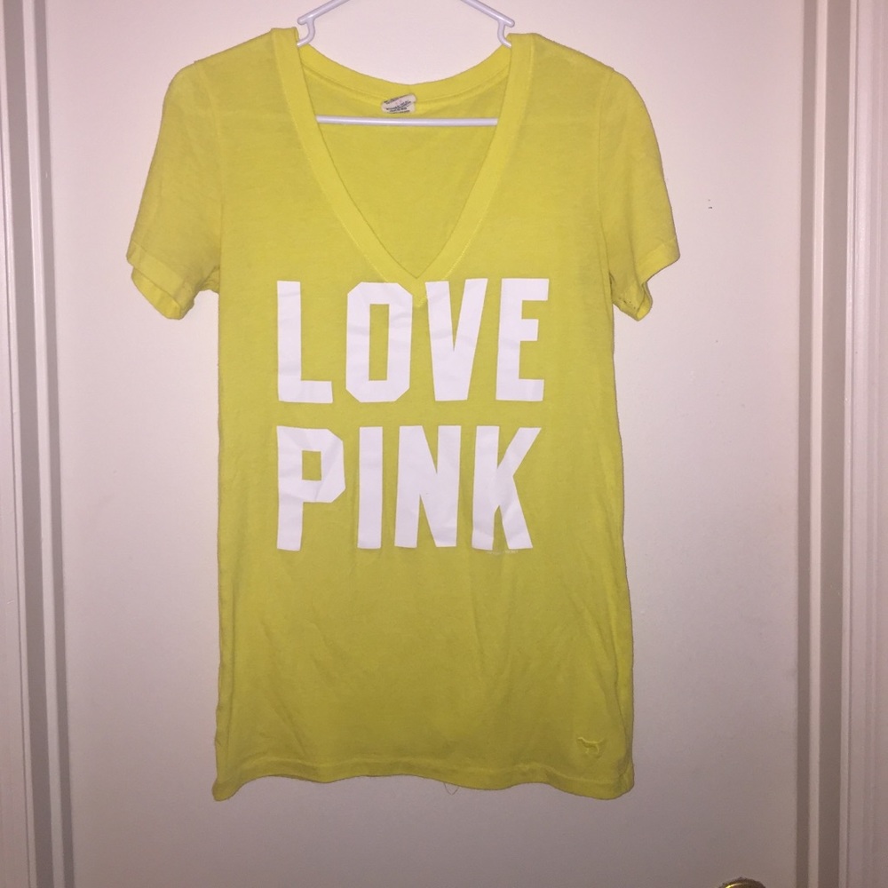 Yellow logo v neck from VSPINK.