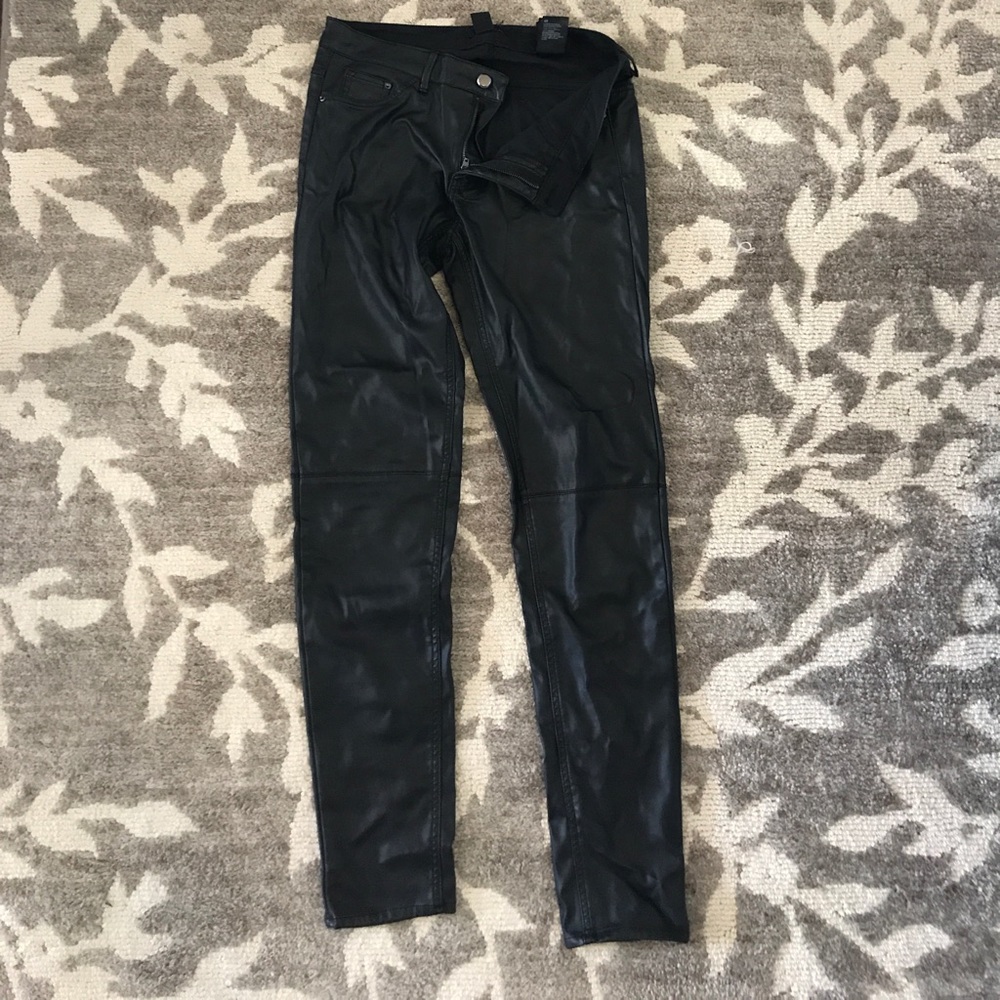 H&m leather skinny pants