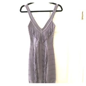 Bebe Fringe Bandage Dress