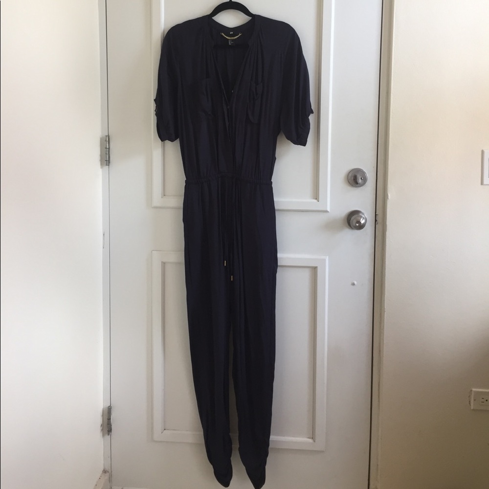 H&M Navy Blue Jumpsuit Size 4