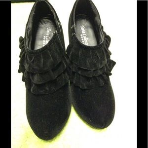 Black Velvet Booties