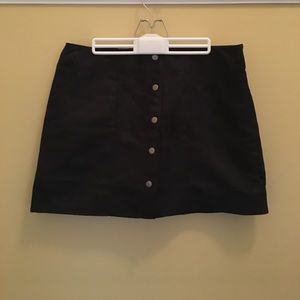 Gap suede look button down skirt