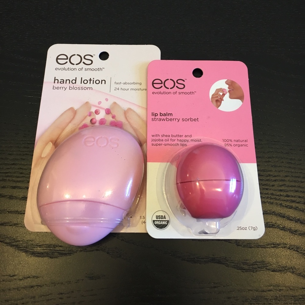EOS hand lotion and lip balm ❌sold❌
