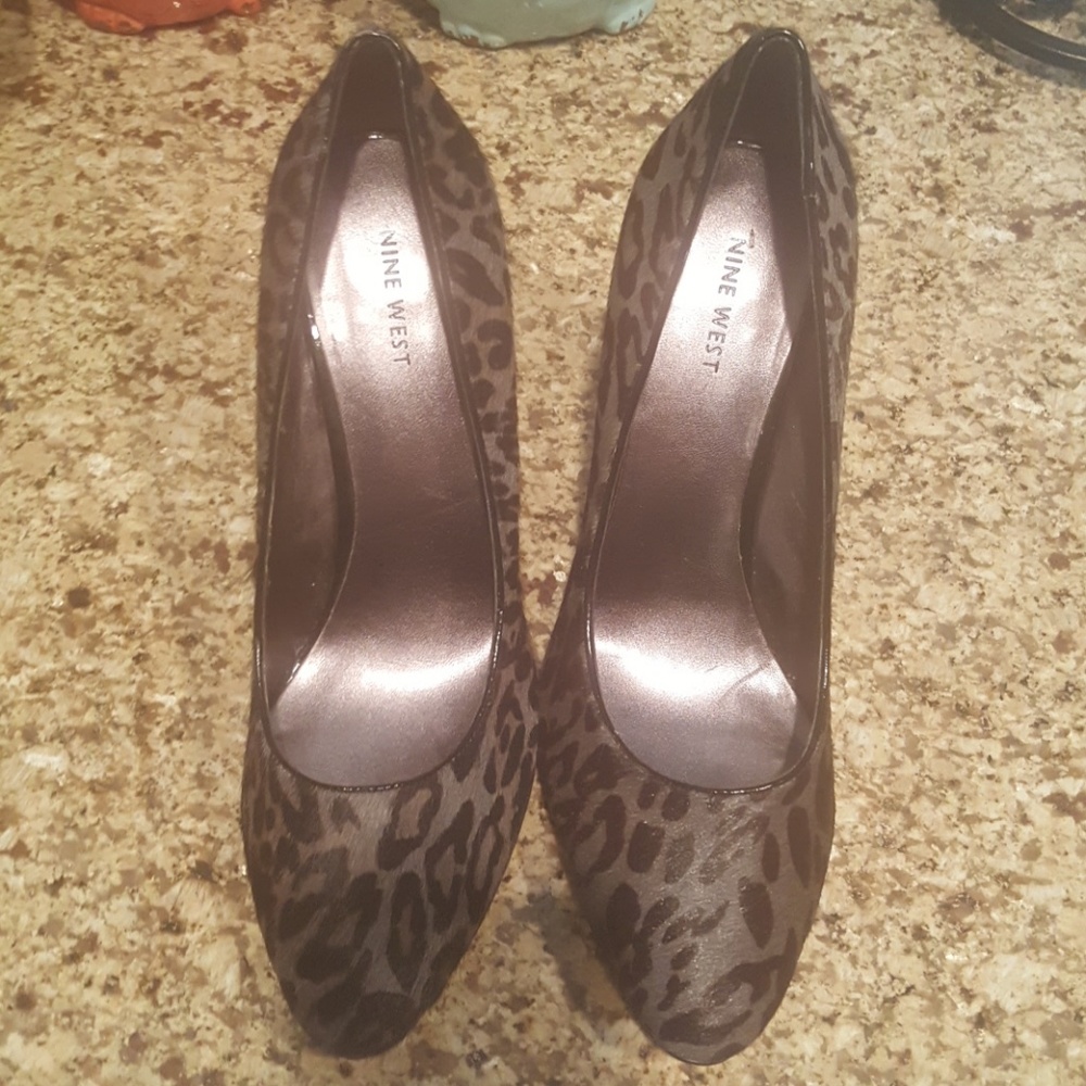 Nine West leopard print heels