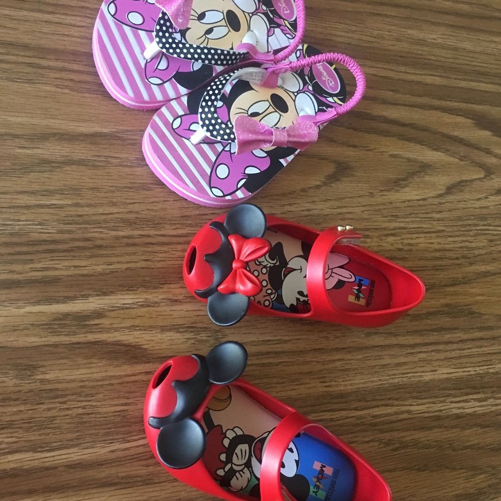 Mini melissa Minnie/Mickey shoes (red)