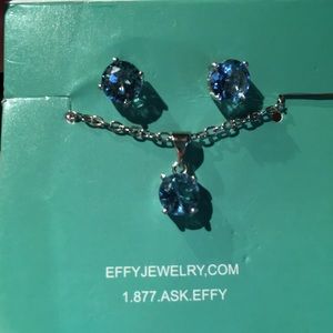 Blue topaz Effy set necklace and earrings