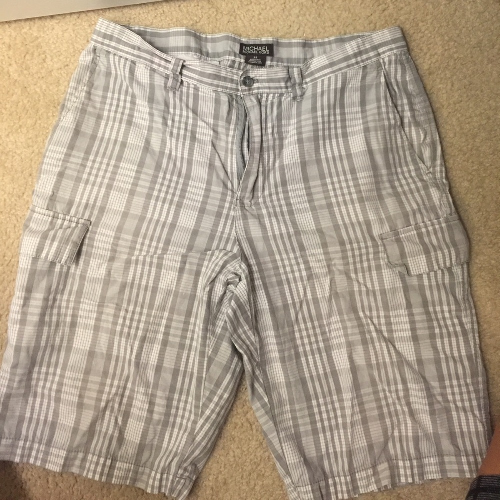 Michael Kors gray and white shorts