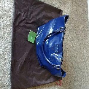 Deep Blue Kate Spade Patent Leather Handbag