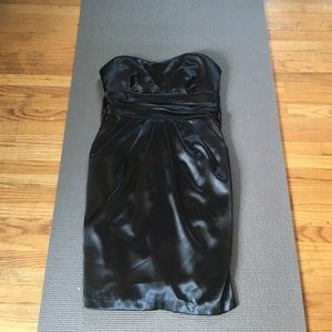 Black strapless dress