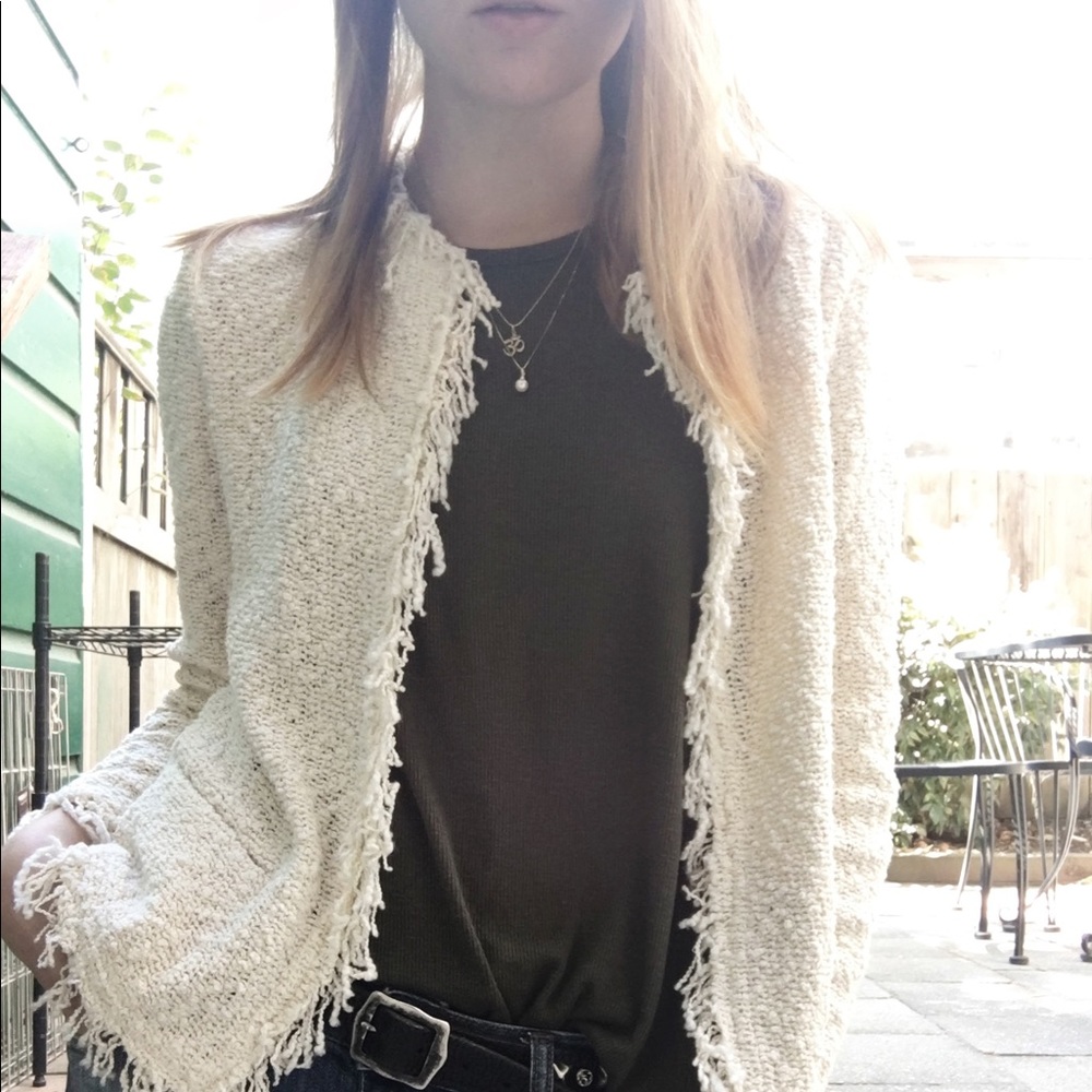 IRO shavani fringe boucle jacket