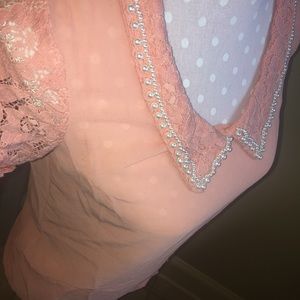 Peter-Pan collar, pearl blouse