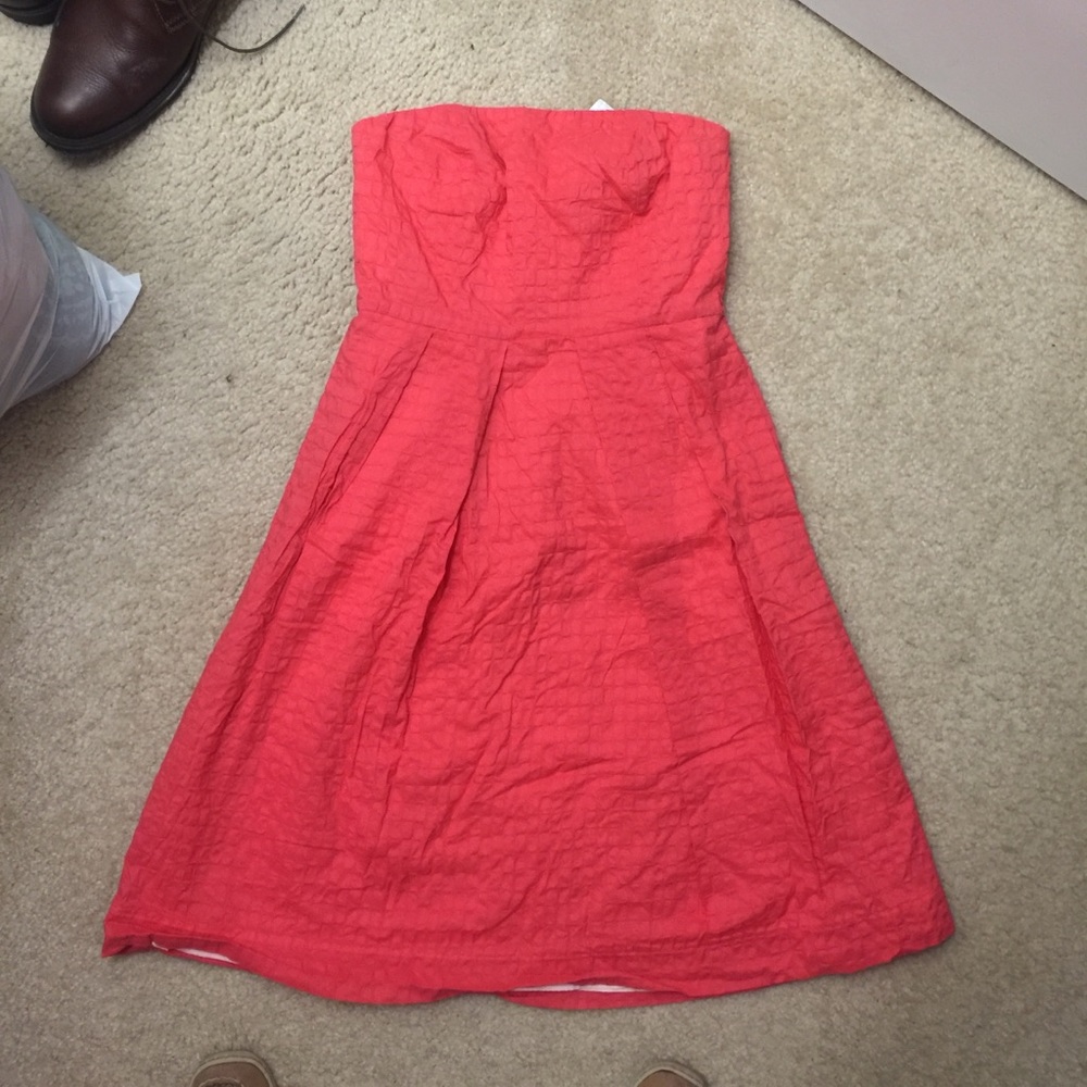J.crew strapless coral dress