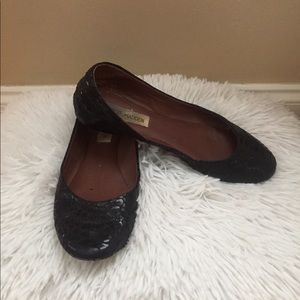 Steve Madden black flats, size 7.5