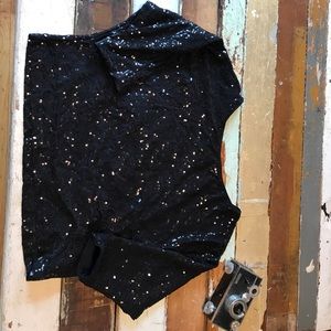 Three quarters length sequined top