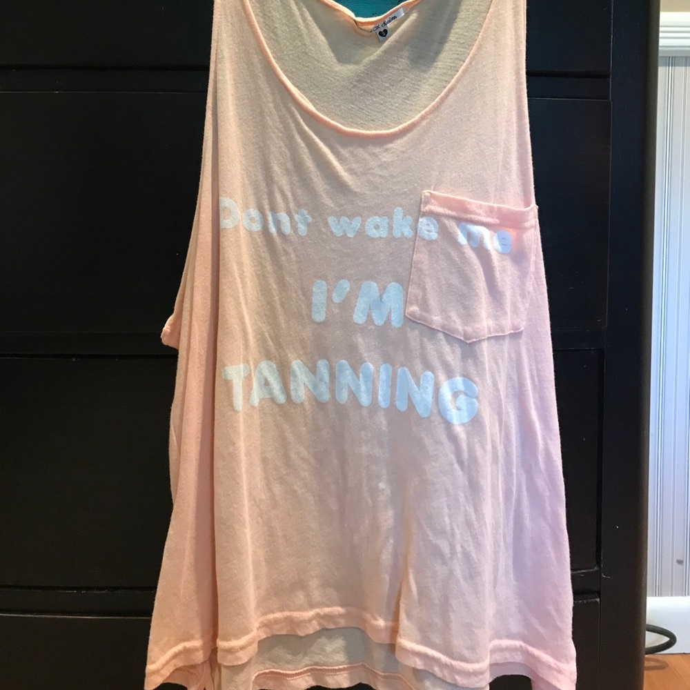 Wildfox Pink Graphic Tank