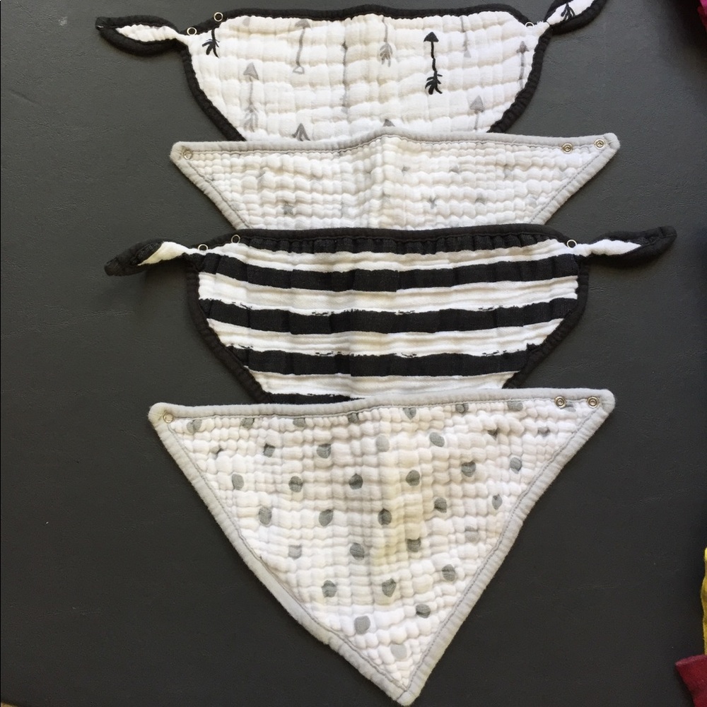 Aden & Anais set of 4 baby bibs