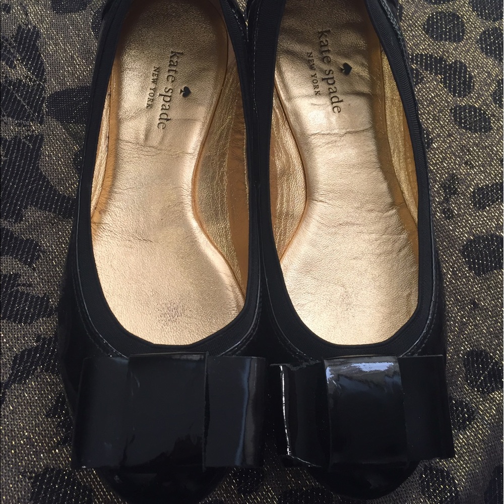 Kate Spade Black Patent Leather Flats (size 7)