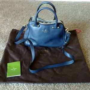 Small Blue kate spade Pebbled Leather Bag