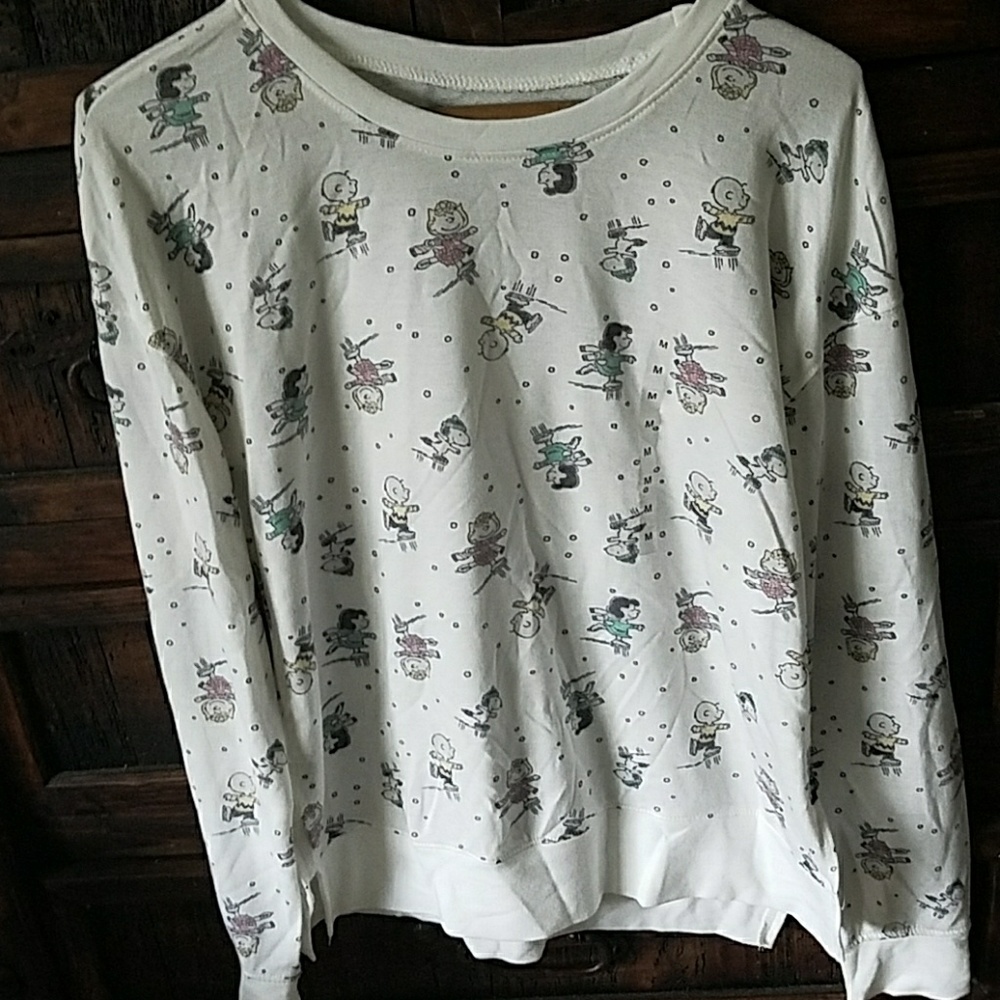 NWT Christmas Peanuts light sweater