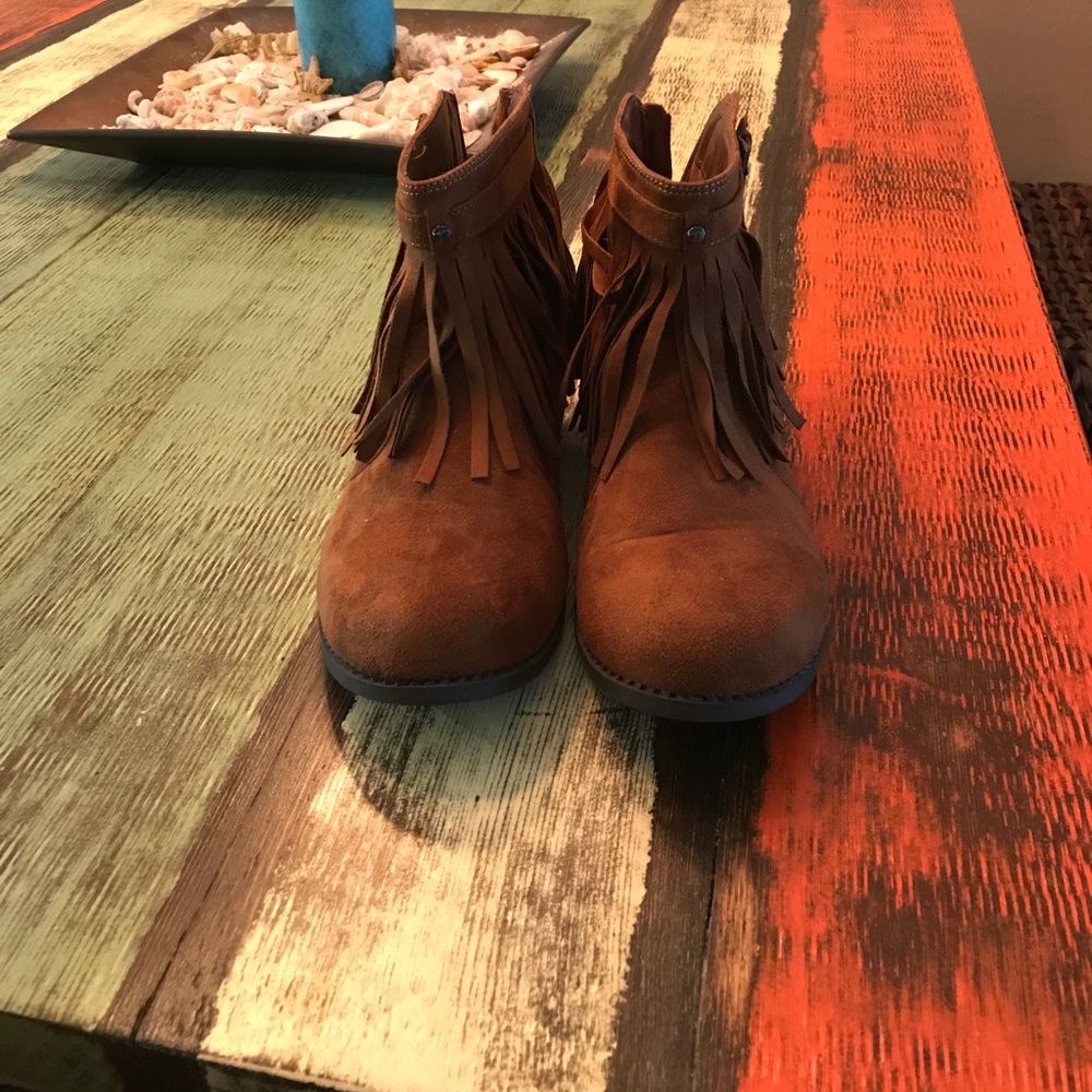 Fringed Booties.