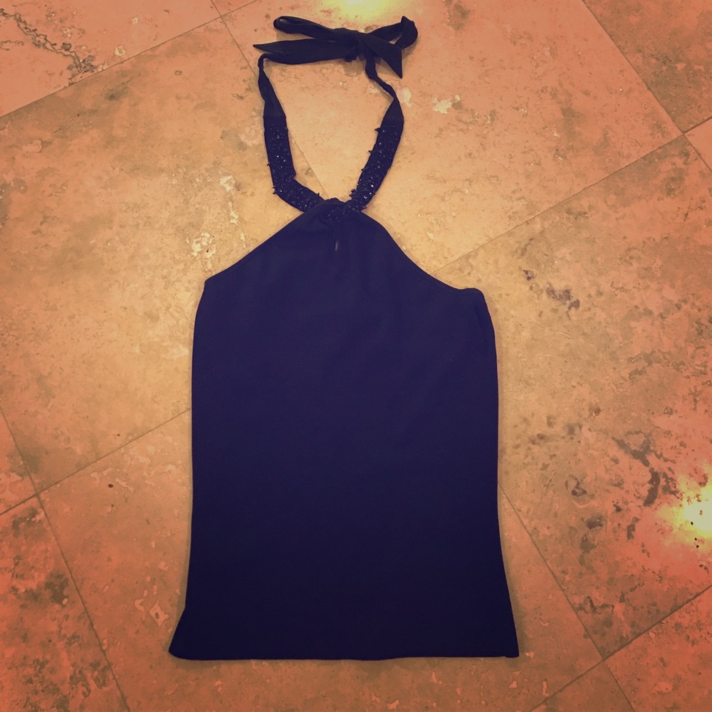 Ann Taylor Beaded Halter Top
