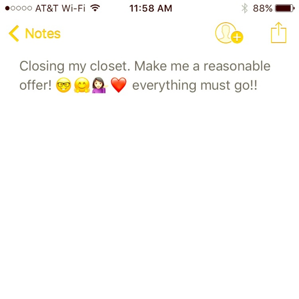 Closing my closet. Make me an offer ❌⭕️❌⭕️