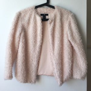 H&M Blush Pink Furry Bolero