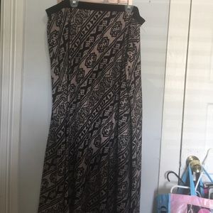 Long tribal pattern skirt