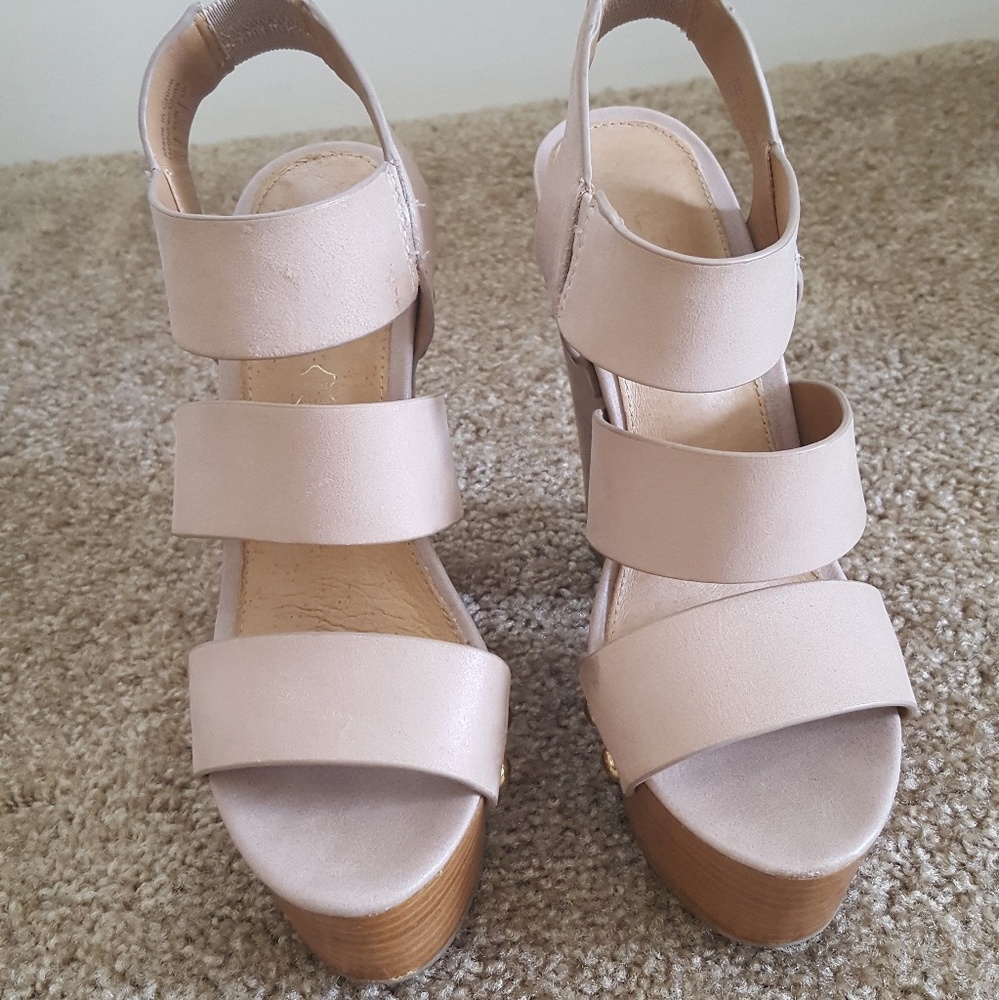 Tan Aldo Wedges