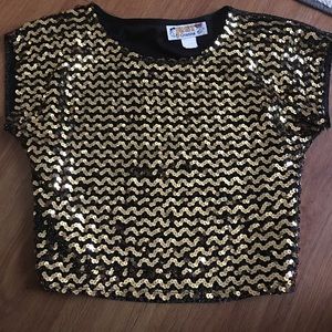 Sequin crop top