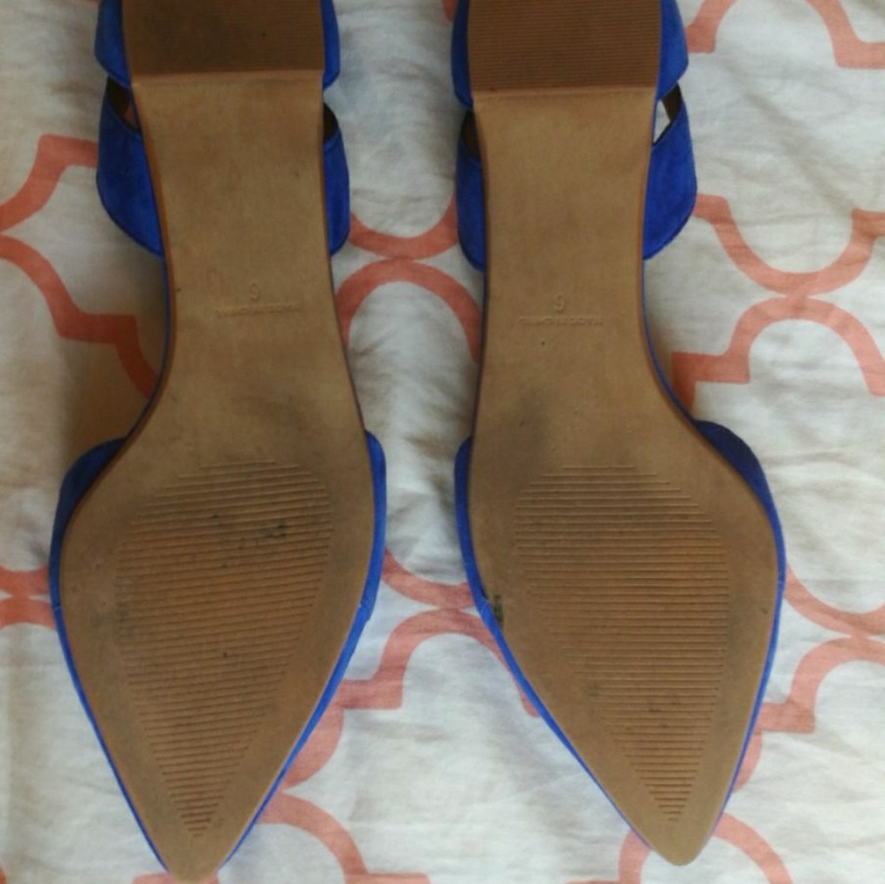 Madewell D'orsay flats blue suede