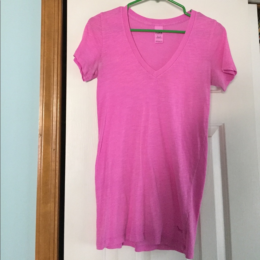 Victoria's Secret pink v neck tee shirt